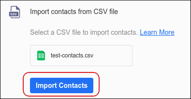 Webmail - Import Contacts - CSV
